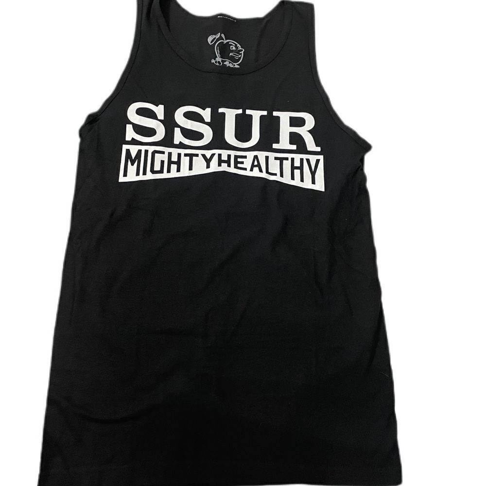 ❣️5/$50 Mighty Healthy X SSUR Black Tank Top Size Small